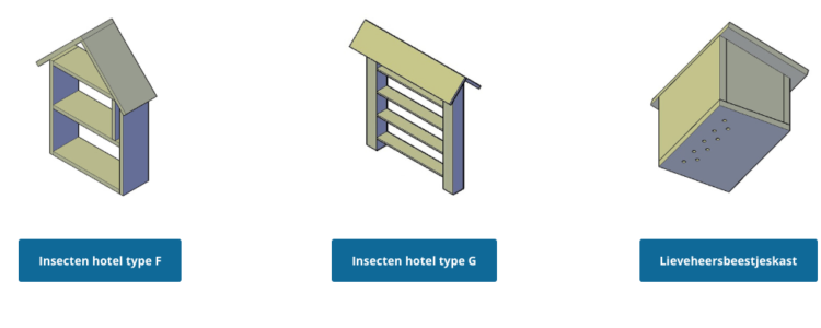 Het gebruik van hout voor het maken van een insectenhotel heeft verschillende voordelen: Natuurlijk materiaal: Hout is een natuurlijk materiaal dat goed past bij de natuurlijke omgeving van insecten. Het biedt een natuurlijke en veilige schuilplaats voor verschillende insectensoorten. Ademend vermogen: Hout heeft een ademend vermogen, waardoor vocht kan ontsnappen en de nestelruimtes niet te vochtig worden. Dit is belangrijk omdat vochtige omstandigheden schimmelgroei kunnen bevorderen, wat schadelijk kan zijn voor de insecten. Duurzaamheid: Hout kan lang meegaan, vooral als het goed behandeld en beschermd is tegen weersinvloeden. Het kan een robuuste structuur bieden voor het insectenhotel en bestand zijn tegen verschillende weersomstandigheden. Aantrekkelijkheid voor insecten: Veel insectensoorten hebben van nature affiniteit met hout. Ze kunnen zich gemakkelijk aanpassen aan de holtes en spleten in houten materialen, en sommige soorten leggen hun eitjes specifiek in houten gaten. Mogelijkheid tot personalisatie: Houten insectenhotels kunnen eenvoudig worden aangepast en afgestemd op de behoeften van verschillende insectensoorten. Door het boren van gaten van verschillende diameters en het toevoegen van verschillende soorten holle stengels, kunnen specifieke insecten worden aangetrokken. Het is belangrijk om duurzaam en onbehandeld hout te gebruiken om de gezondheid van de insecten te waarborgen en mogelijke schadelijke chemicaliën te vermijden.