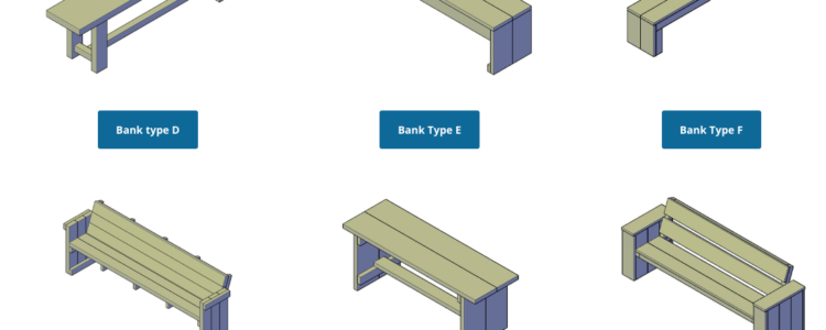 bouwtekening steigerhouten bank en tafel