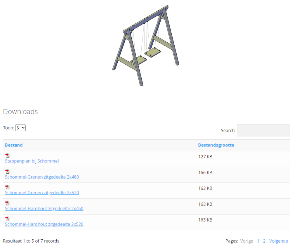 schommel douglas hout