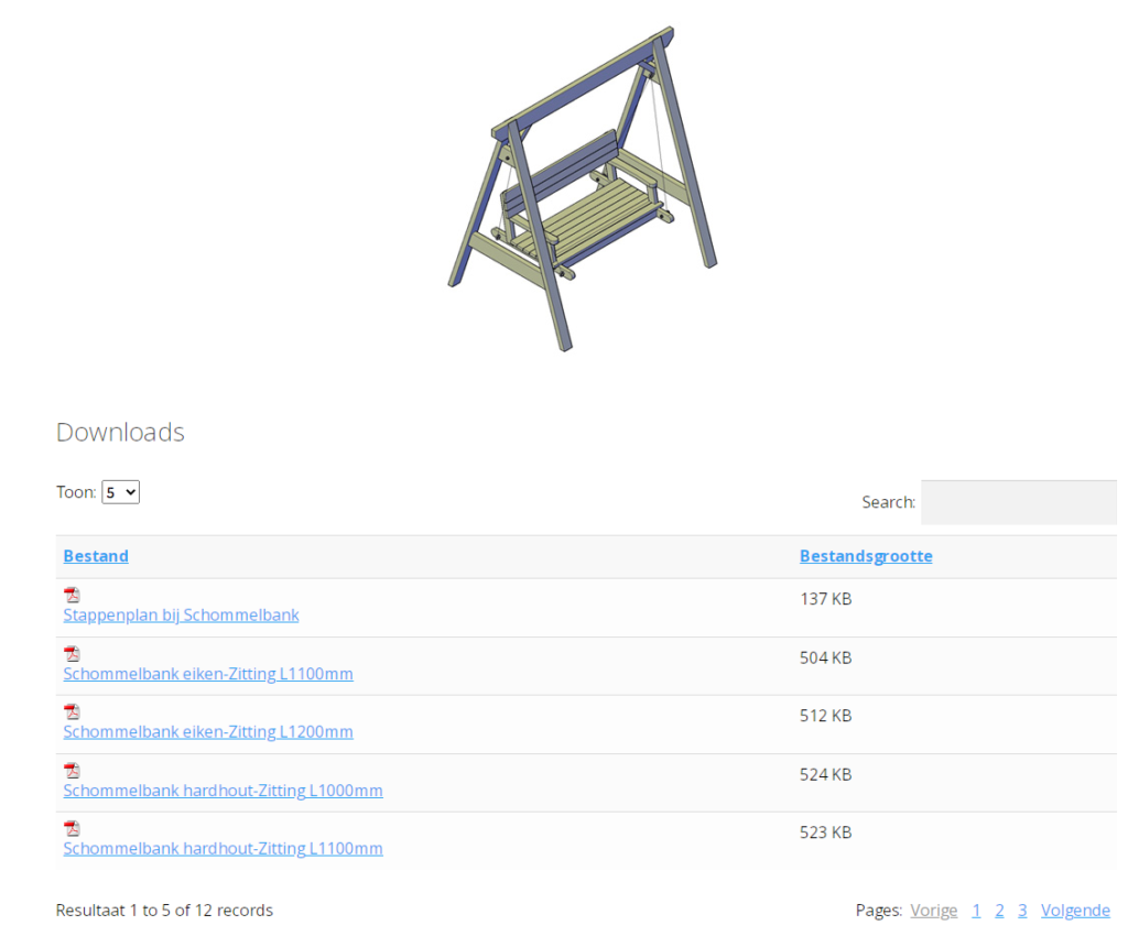schommelbank zelf maken