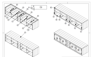 Bouwtekening buitenkeuken green egg
