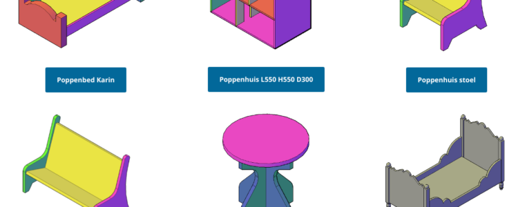 Bouwtekening poppenhuis meubels